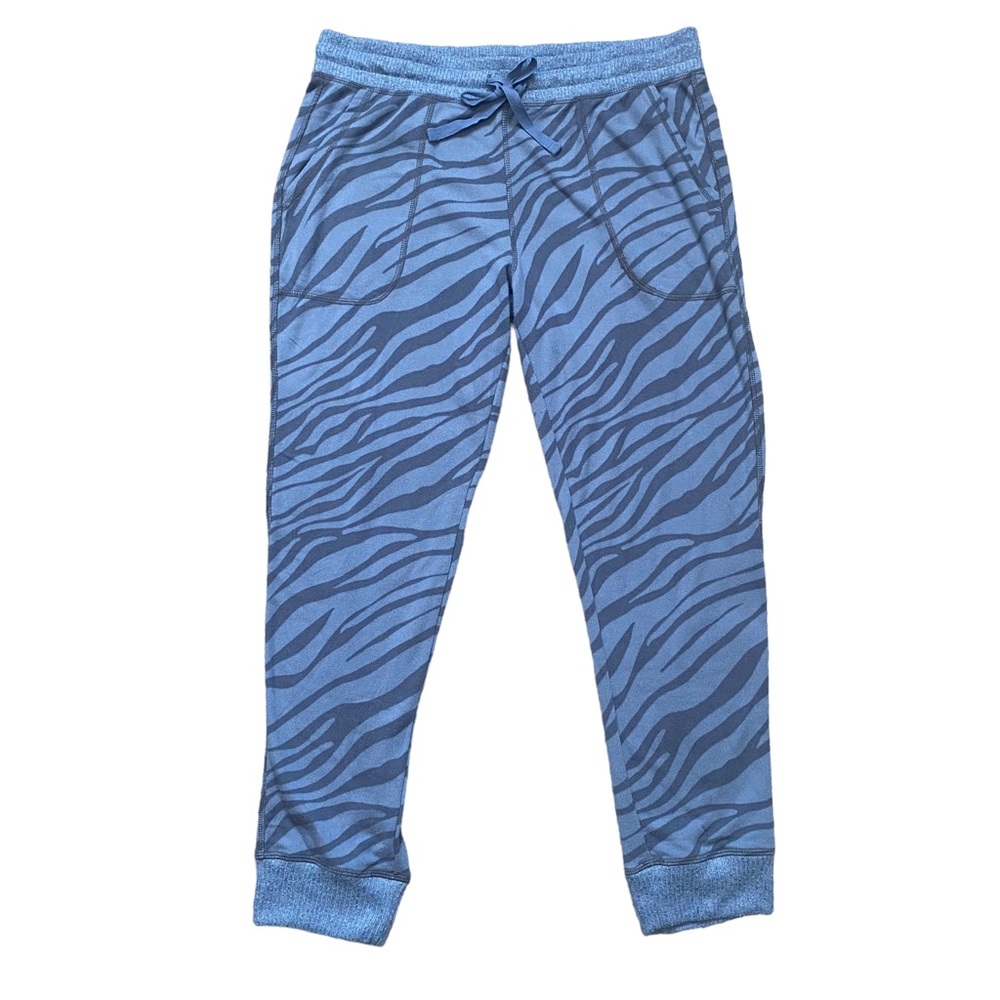 Live Love Lounge Blue Animal Print Lounge Pants Large